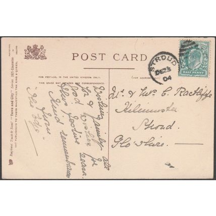 Gloucester from the River Severn, Gloucestershire, 1904 - Tuck's Postcard
