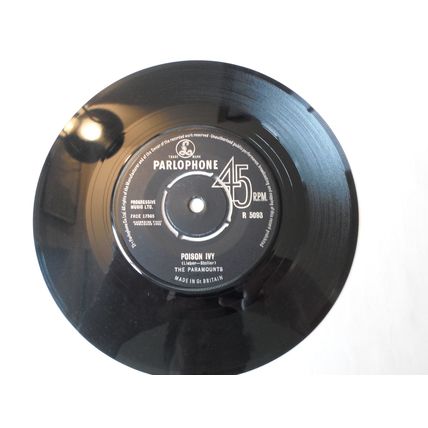 7" 1963.THE PARAMOUNTS.POISON IVY,PARLOPHONE R 5093.I FEEL GOOD ALL OVER. N.MINT