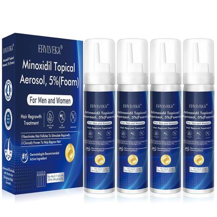 5% Minoxidil Foam for Hair & Beard Growth – Thickening Treatment for Men & Women