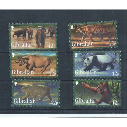 Gibraltar stamps. 2011 Endangered Animals MNH SG 1408 - 1413 (AA093)