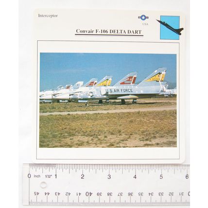 Convair F-106 Delta Dart - USA - Interceptor - Collectors Club Card
