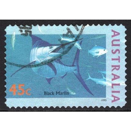 AUSTRALIA 1995: THE WORLD DOWN UNDER - 45c BLACK MARLIN USED (G11)