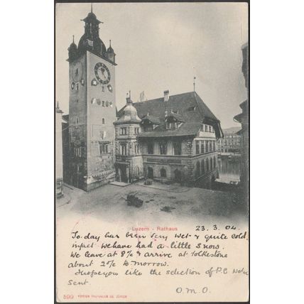 Rathaus, Luzern, 1904 - Photoglob AK