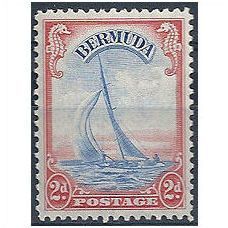 Bermuda 1940 SG112a 2d Ultramarine & Scarlet Unmtd Mint