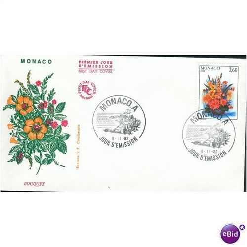Monaco FDC 1982 - SG 1593 - Bouquet