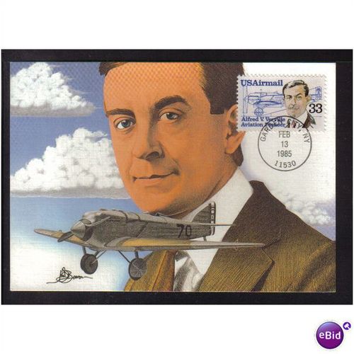 1985 USA ALFRED VERVILLE GARDEN CITY PMK REF 85-8 FDI