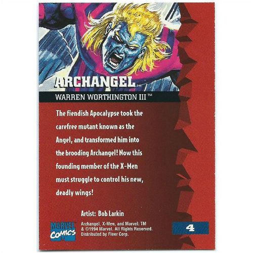 1995 Fleer Ultra X-Men - #4 - Archangel