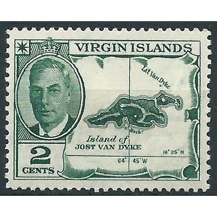 Virgin Islands 1952 SG137 2c Deep Green Mounted Mint .. ..