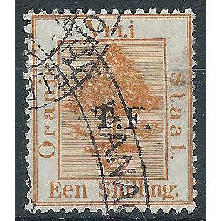 Orange Free State 1898 T28 1/- Orange-Yellow Fine Used . ..