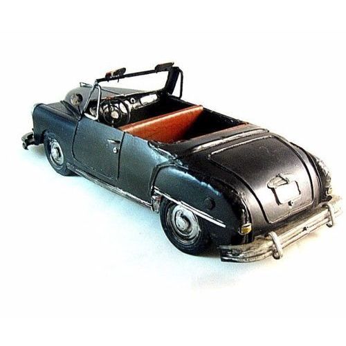 Vintage Classic Look , Hand Made , Black Metal Plymouth Model , Collectible RARE