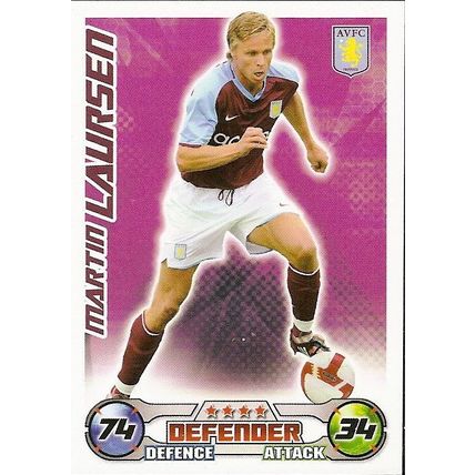 Topps Match Attax 2008/09 Cards: Aston Villa - Defender, Laursen (Martin)