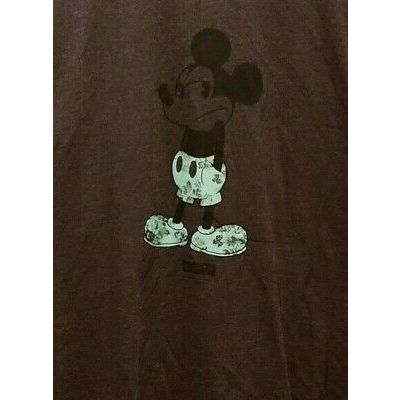 YOUNG MEN'S NEFF DISNEY MICKEY FROWNING W/ TEAL TROPICAL PRINT T SHIRT SZ M~NEW