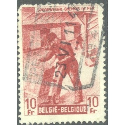 Belgium stamps 1942 - SG P1108 - 10fr Porter - Railway Parcel Stamp - used 3