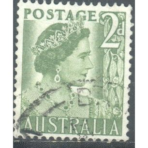 Australia 1950 - SG237 - 2d green - Queen Elizabeth - used 3