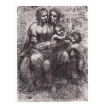 Leonardo Da Vinci Virgin & The Child Real Photo RPC Gallery Painting Postcard