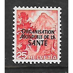 SWITZERLAND ORGANISATION SANTE OVERPRINT MINT