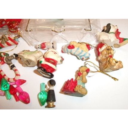 Vintage Lot of 33 pc Miniature Christmas Crafting Supplies