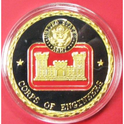 US Army, Corps Of Engineers. Challenge Coin. 1.50". 67b.