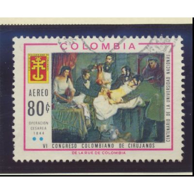 Colombia Stamp Scott #C493, Used