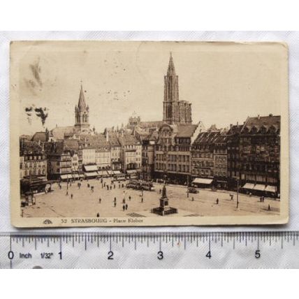 1923 postcard Strasbourg - Place Kleber