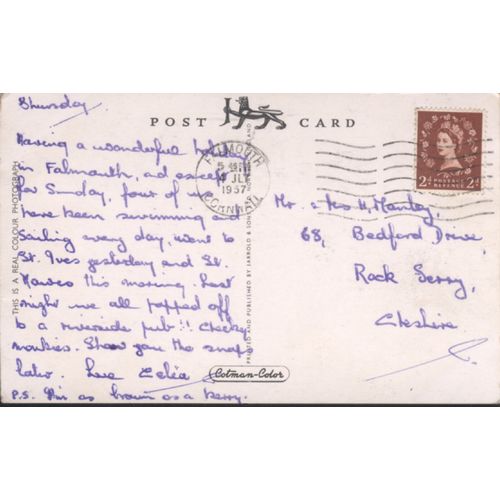Vintage GB PC 1957 - St. Mawes Harbour, Cornwall