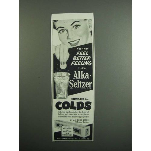 1954 Alka-Seltzer Medicine Ad - For That Better Feeling