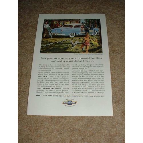 1954 Chevrolet Deluxe Coupe Car Ad, NICE!!!