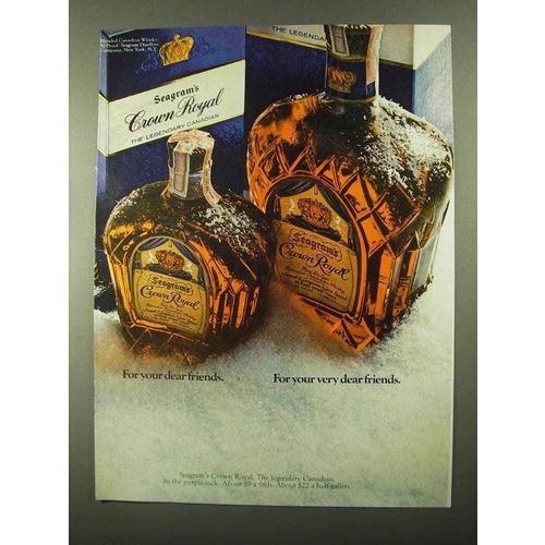 1968 Seagram's Crown Royal Whisky Ad - Dear Friends