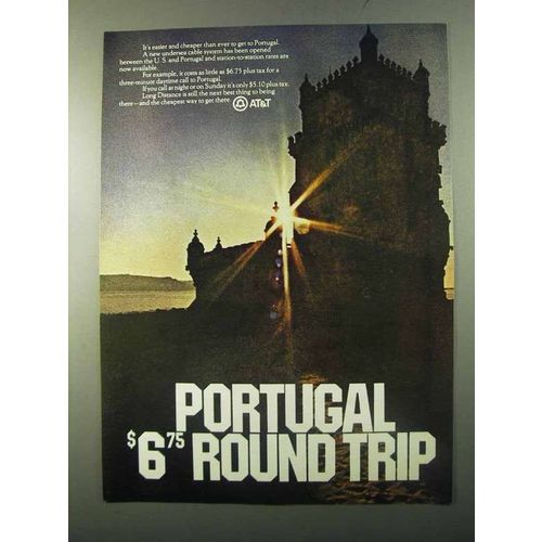 1971 AT&T Long Distance Ad - Portugal $6.75 Round Trip