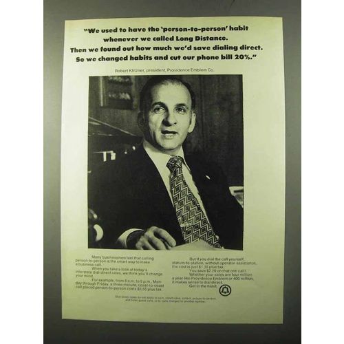 1971 AT&T Long Distance Ad - Person-to-Person Habit