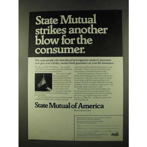 1973 State Mutual of America Ad - Blow for Consumer