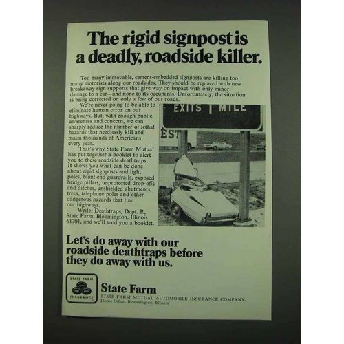 1973 State Farm Insurance Ad - The Rigid Signpost