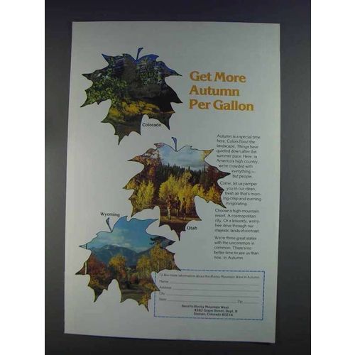 1980 Rocky Mountain West Denver, Colorado Ad - Autumn