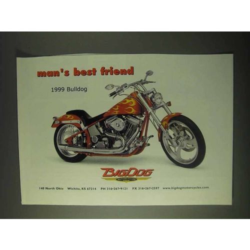 1999 Big Dog Bulldog Motorcycle Ad - Man's Best Friend