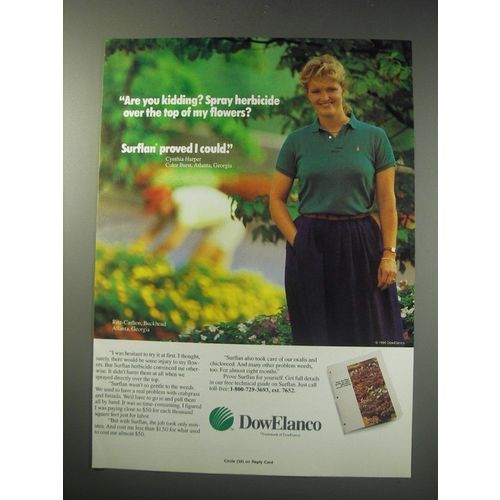 1991 DowElanco Surflan Herbicide Ad - Are you kidding? Spray herbicide