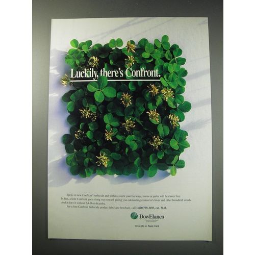 1991 DowElanco Confront herbicide Ad - Luckily, there's Confront