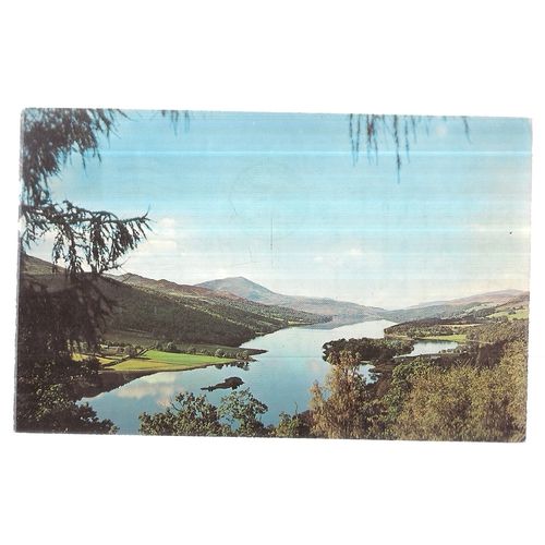 LOCH TUMMEL, PERTHSHIRE, SCOTLAND used vintage postcard 1970 postmark =