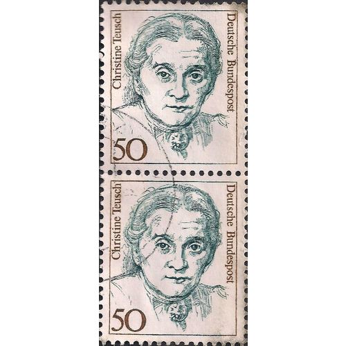 GERMANY, Christine Teusch (1888-1968), politician, brown 1986, 50 Pf (pair)