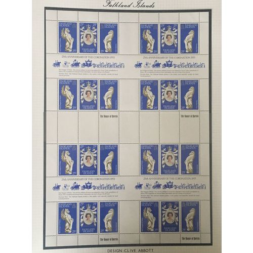 Falkland Is QEII 1978 Coronation Uncut Full Sheet Mint NHM SG 350a Sc 275 stamp