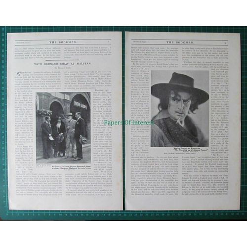 X1201) George Bernard Shaw - 1930 Article