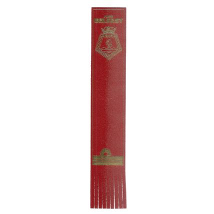 HMS BELFAST. museum, RIVER THAMES, LONDON Leather Bookmark red #