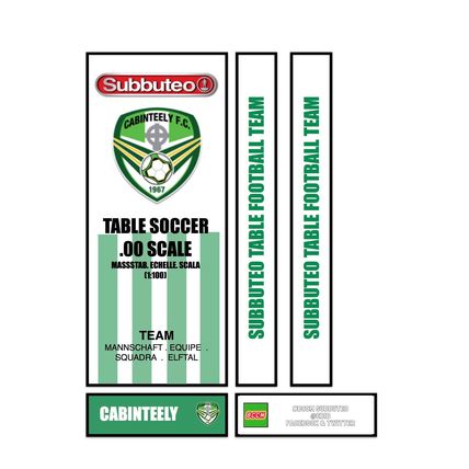 Tabletop Football Subbuteo Box Label Cabinteely (IRE) 2020