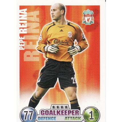 Match Attax 2007/2008 Pepe Reina Liverpool