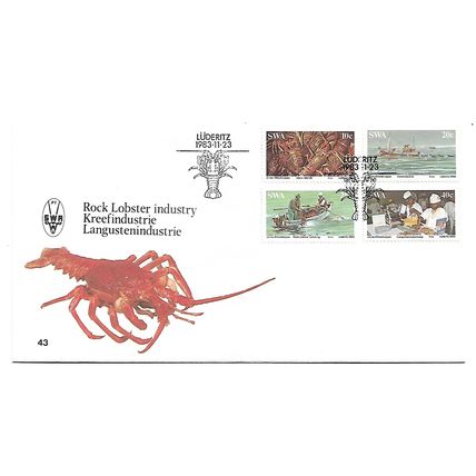 SouthWestAfrica.Lobster Industry set of 4.First Day Cover.Dec20
