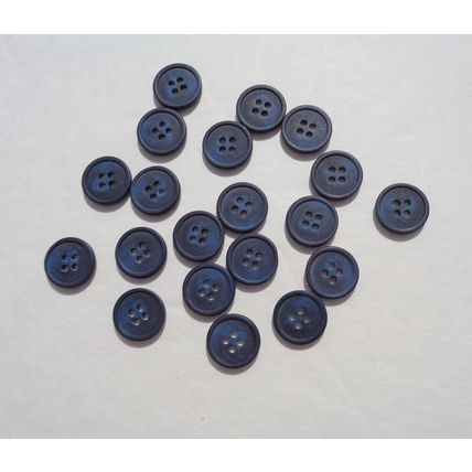 C20 Dark Blue Mottle Buttons 15mm 5/8 4 Hole 20 Pieces Sewing Crafting