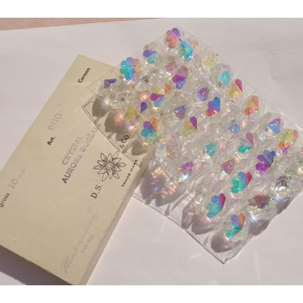 4 Swarovski Crystal Aurora Boreale Pendant Bead 16mm Margarita #5110 Vintage 071