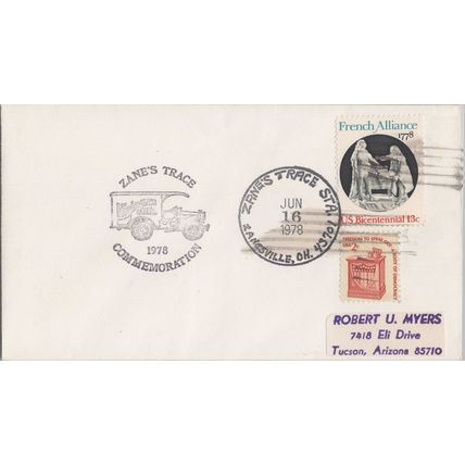 ZAYIX United States Event Cover - Zane's Trace Commemoration 1978 Janesville OH