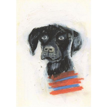Robert James Clarke Serious Breton Canine Dog Painting Postcard