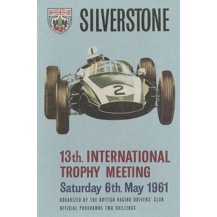 Silverstone 13th International 1961 Trophy Meeting F1 Postcard