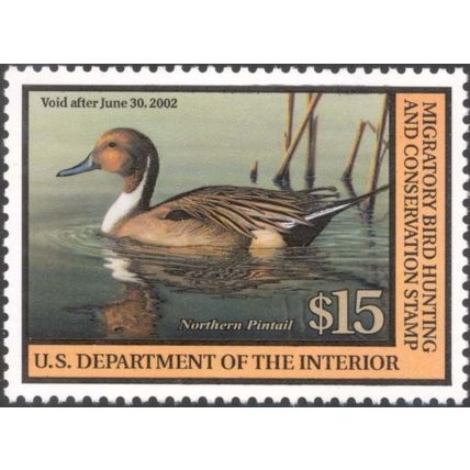 RW68, $15.00 Northern Pintail Federal Duck Stamp VF NH - Stuart Katz